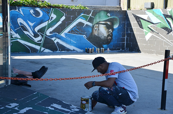 Fresque graffiti à Los Angeles