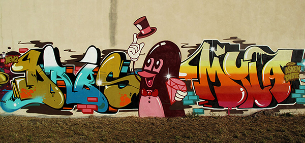wall graffiti très puriste